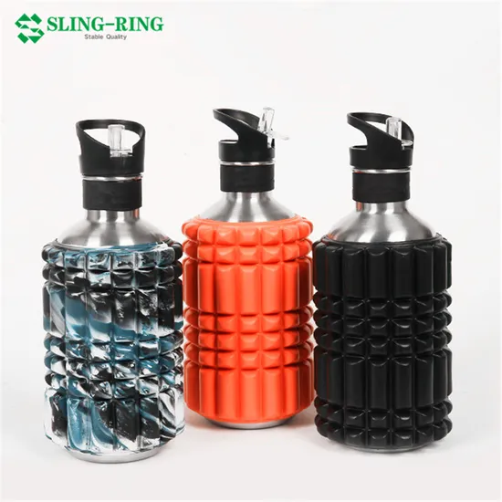 Double Wall Insulated Stainless Steel Sport Water Bottle Vacuum Flask 