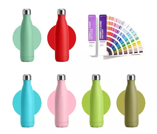 Amazon Hot Selling Custom Color Logo Double Single Wall Vacuum Insulated Drinking Water Bottle Stainless Steel Milk Bottle with Lid 