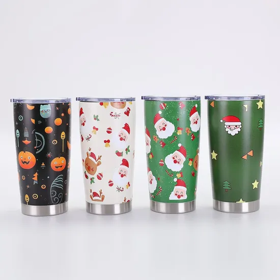 Wholesale 20oz Vacuum Travel Mug with Portable Design Insulated Outdoor Cup Tumbler for Christmas 