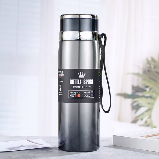 Manufacturer The New Sling Insulation Cup Household Portable Vehicle Insulated Pot Outdoor Stainless Steel Sports Kettle Vacuum Flask with Lift Rope