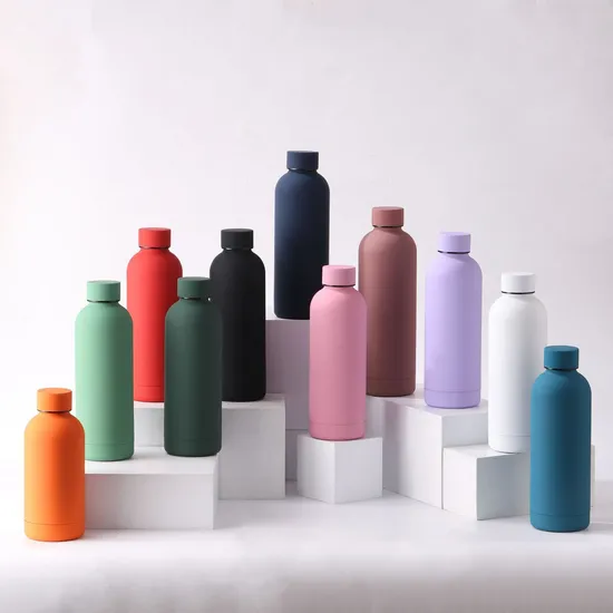 Custom Leak Proof Double Wall Insulated Drink Thermo Bottle 350ml 500ml Vacuum Flask Stainless Steel Metal Reusable Water Bottle 