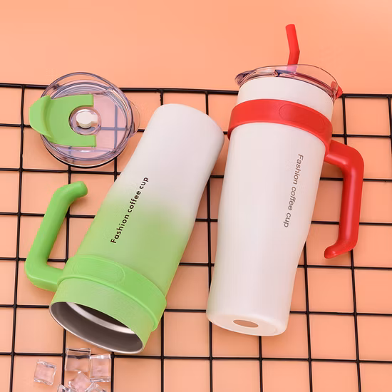 Custom Logo 40oz Vacuum Insulated Double Wall Coffee Tumbler 40 Oz Stainless Steel Travel Mug with Handle