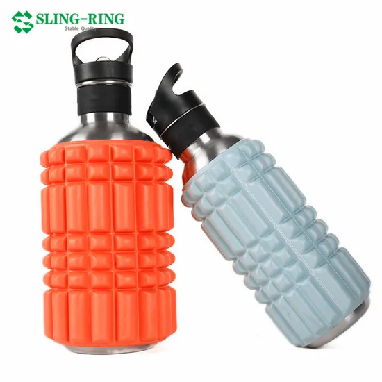Amazon Hot Sell Large Customized Logo Water Bottles with Foam Roller 