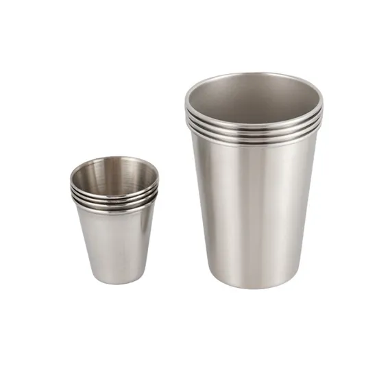 Factory Wholesale Cheap Electroplate Single Wall Beverage Tumbler Portable Stainless Steel Cups Travel Coffee Mug 