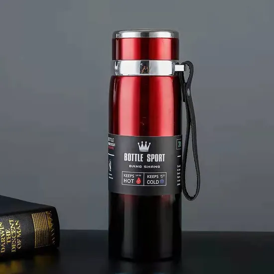 Manufacturer The New Sling Insulation Cup Household Portable Vehicle Insulated Pot Outdoor Stainless Steel Sports Kettle Vacuum Flask with Lift Rope 