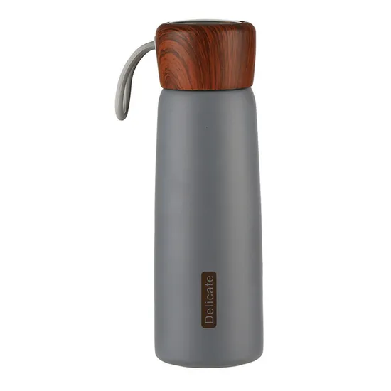 500ml Wide Mouth Stainless Steel Bullet Vacuum Flask with Sling 