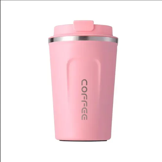 380ml/510ml Customization Double Wall Stainless Steel Coffee Mug with Flip Lid&Sleeve Vacuum Flask Travel Coffee Tumbler 