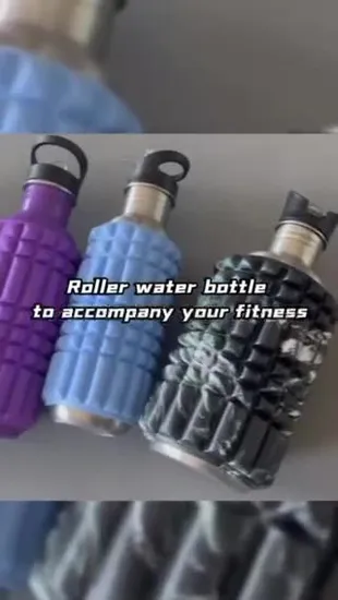 Large Capacity New Double Wall Stainless Steel Vacuum Flask Sport Travel Foam Roller Vacuum Water Bottle with Gift Box Set 