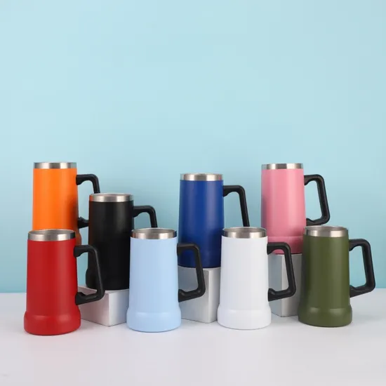 710ml Vacuum Stainless Steel Outdoor Travel Single Handle Termos Beer Mug 