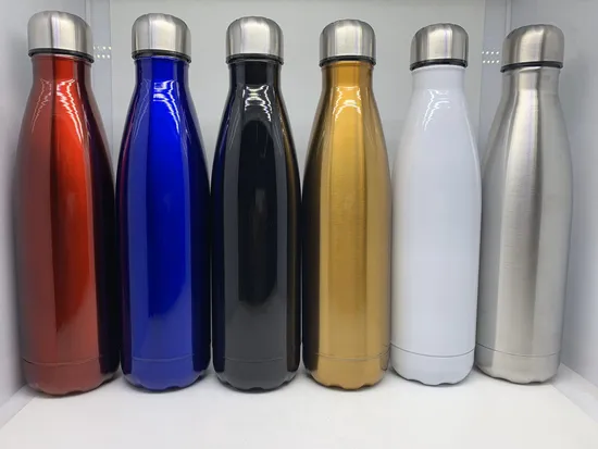 Wholesale Single Wall 750ml 304 Stainless Steel Cola Shaped Sports Water Bottle 