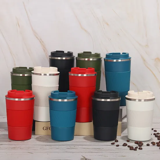 Custom Tea Coffee Milk Wine Double Wall Reusable Travel Mug with Handle 