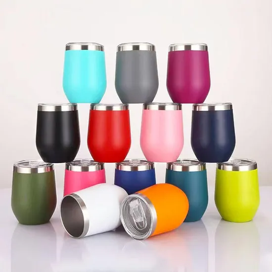 12oz Insulated Coffee Mug with Handle Bulk Colorful Stainless Steel Double Wall Vacuum Travel Mug Tumbler Cup with Sliding Lid 